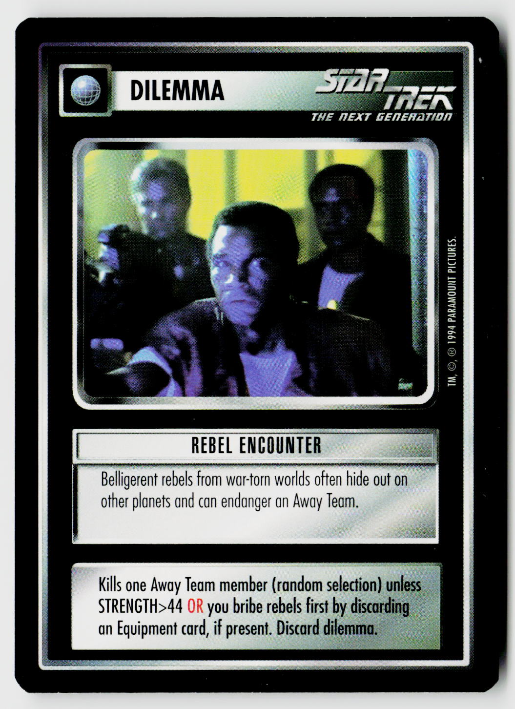 Star Trek The Next Generation | 1E Premiere Black Border | Rebel Encounter | Uncommon
