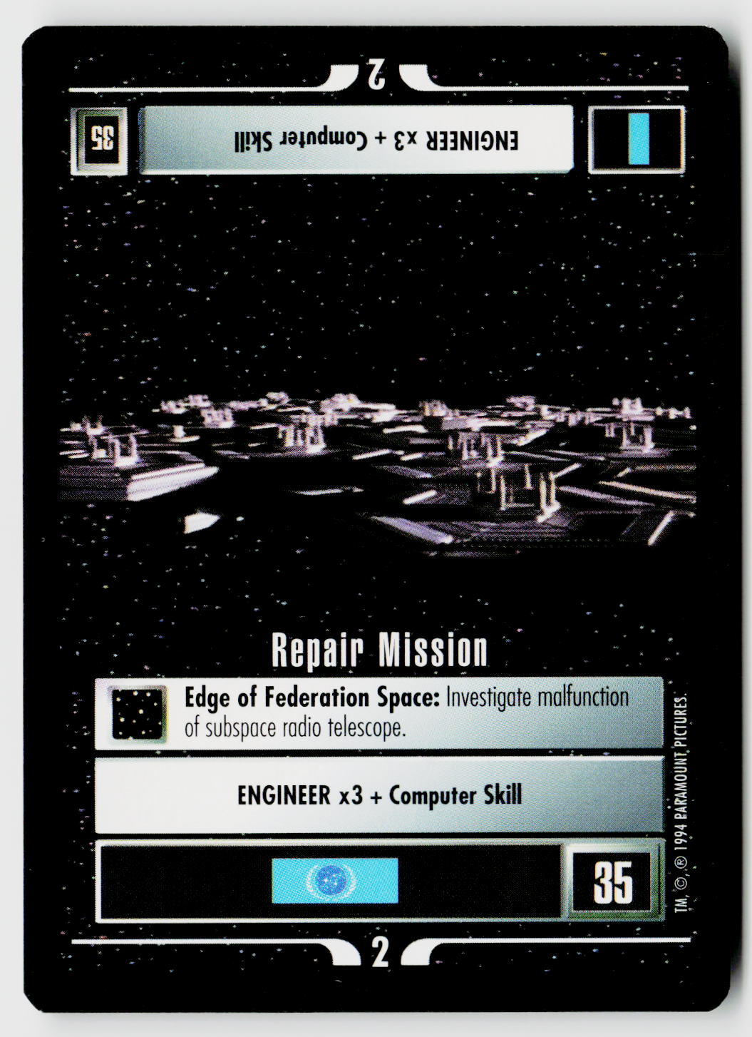 Star Trek The Next Generation | 1E Premiere Black Border | Repair Mission | Common