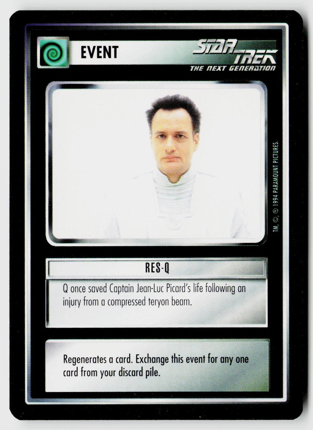 Star Trek The Next Generation | 1E Premiere Black Border | Res-Q | Common