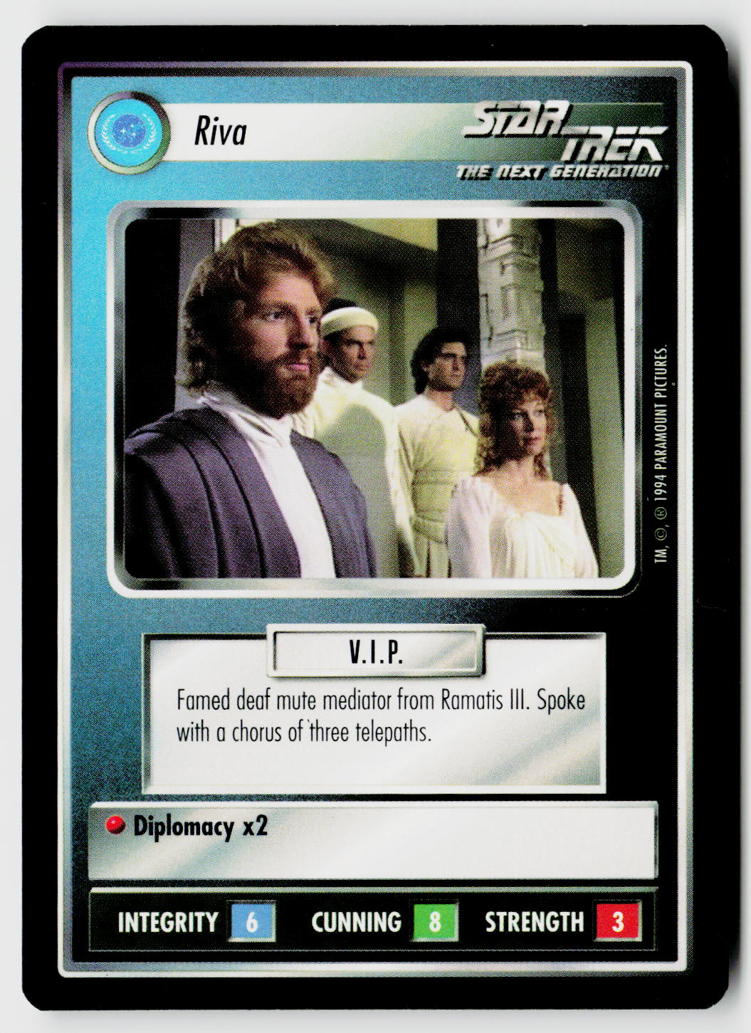 Star Trek The Next Generation | 1E Premiere Black Border | Riva | Uncommon