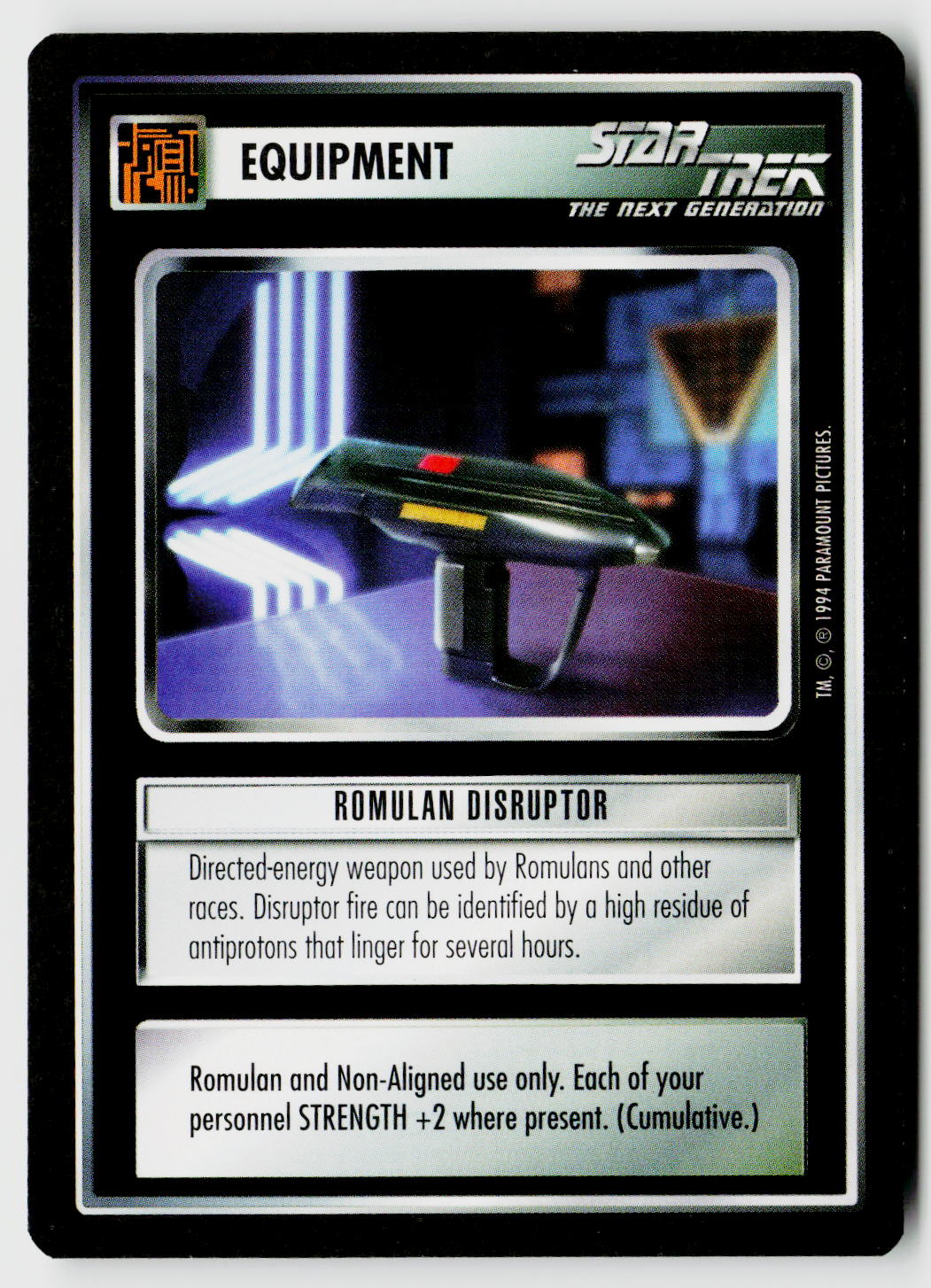 Star Trek The Next Generation | 1E Premiere Black Border | Romulan Disruptor | Common