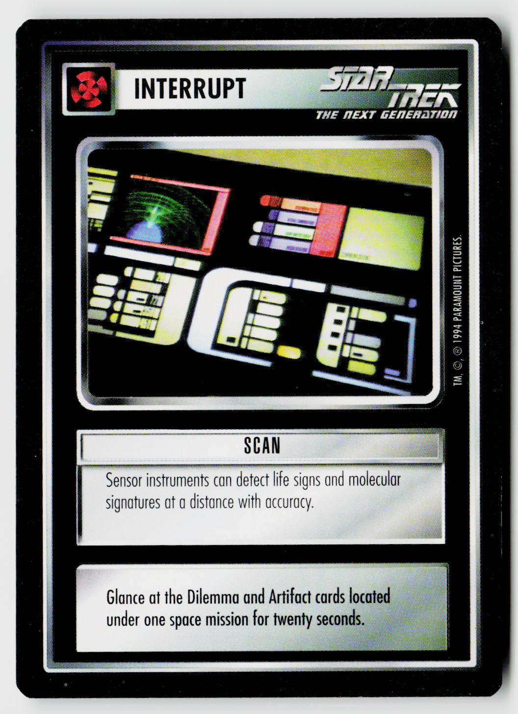 Star Trek The Next Generation | 1E Premiere Black Border | Scan | Common