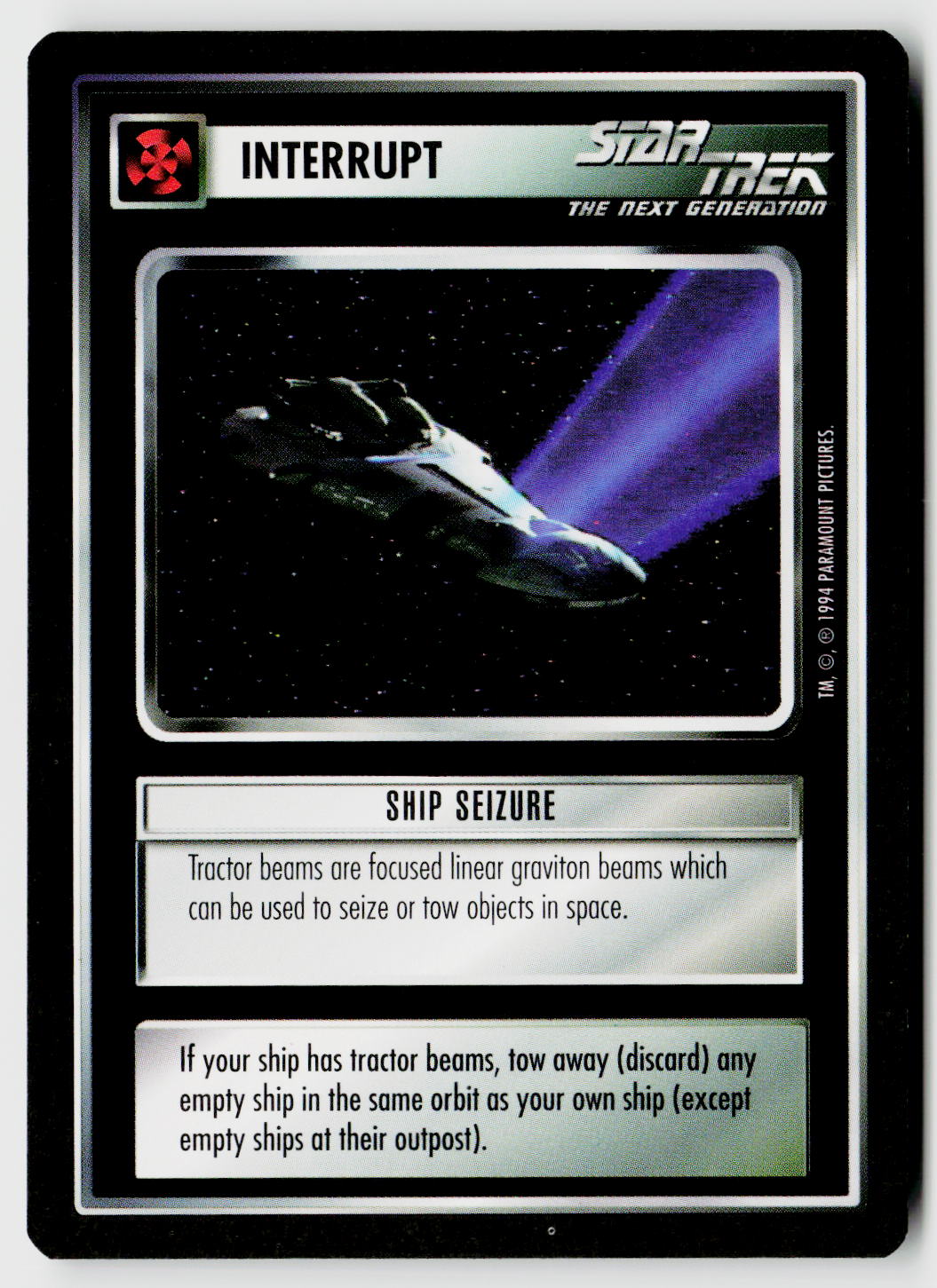 Star Trek The Next Generation | 1E Premiere Black Border | Ship Seizure | Common