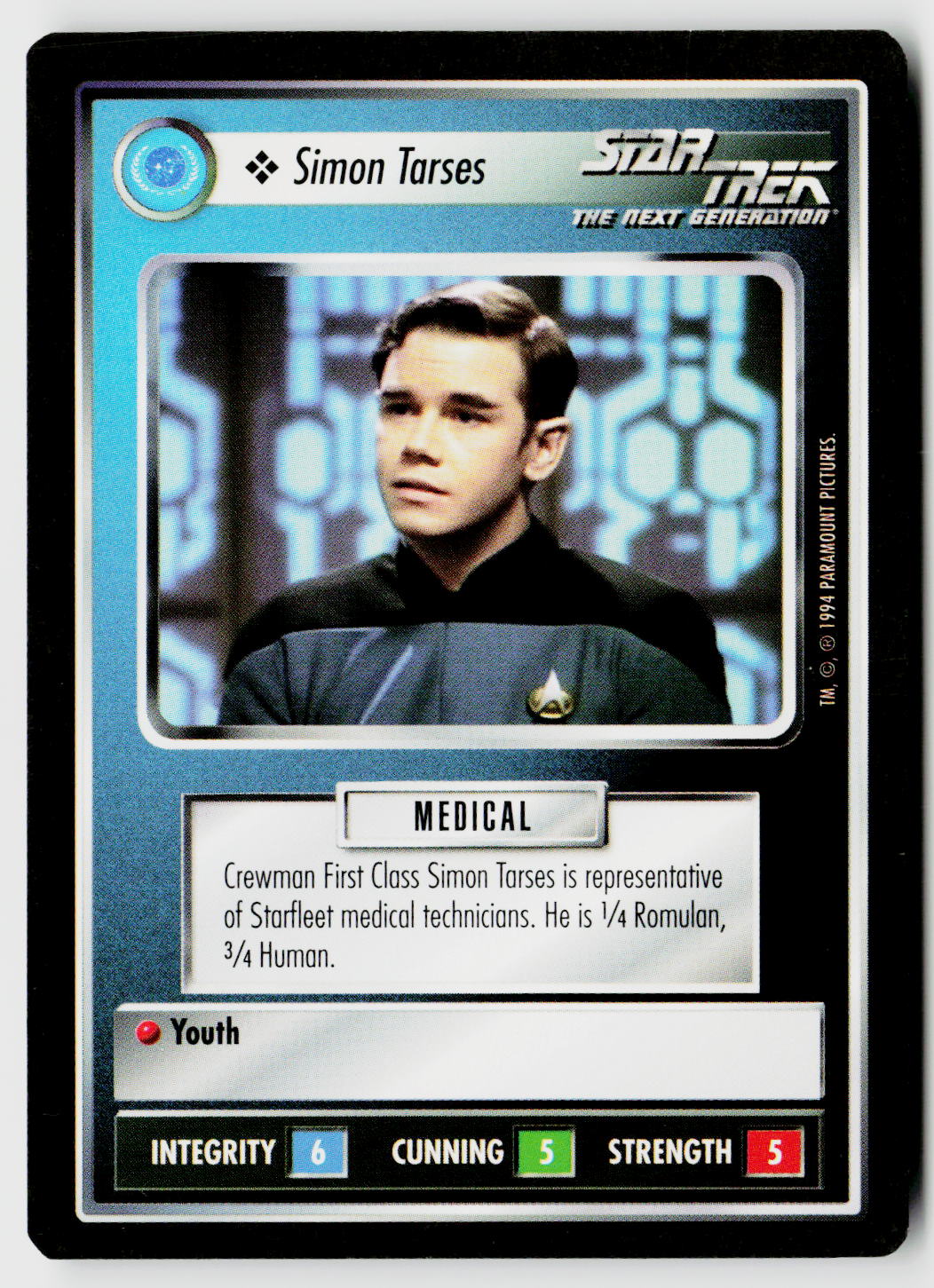Star Trek The Next Generation | 1E Premiere Black Border | Simon Tarses | Common