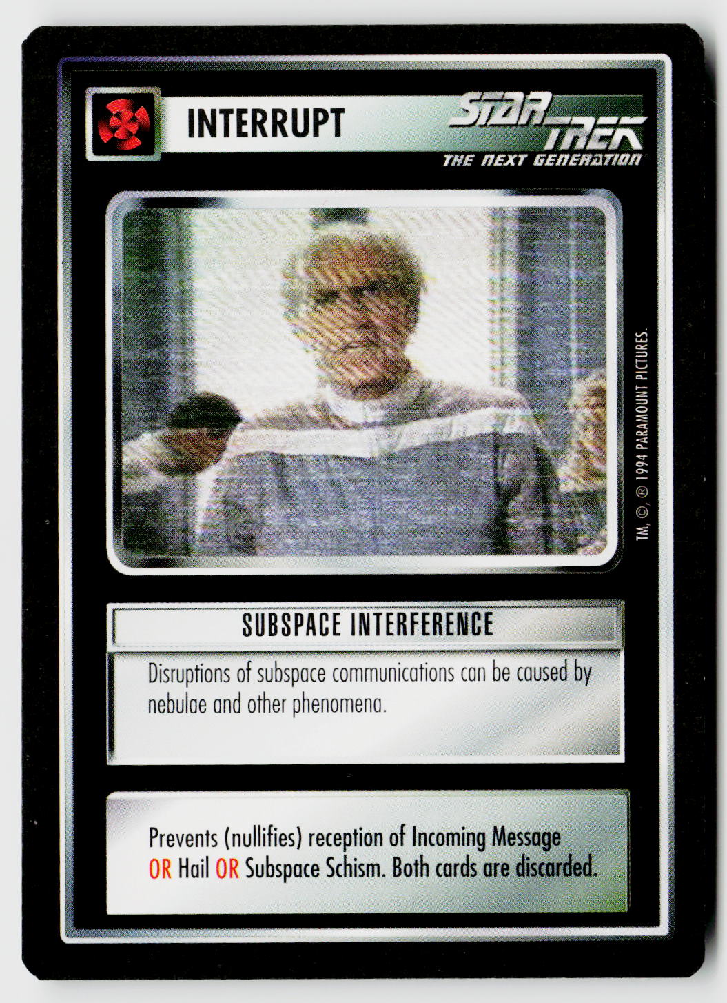 Star Trek The Next Generation | 1E Premiere Black Border | Subspace Interference | Common