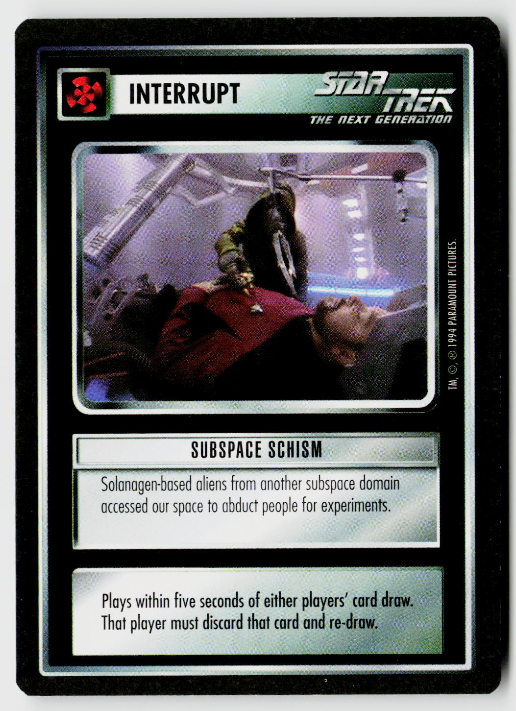 Star Trek The Next Generation | 1E Premiere Black Border | Subspace Schism | Uncommon