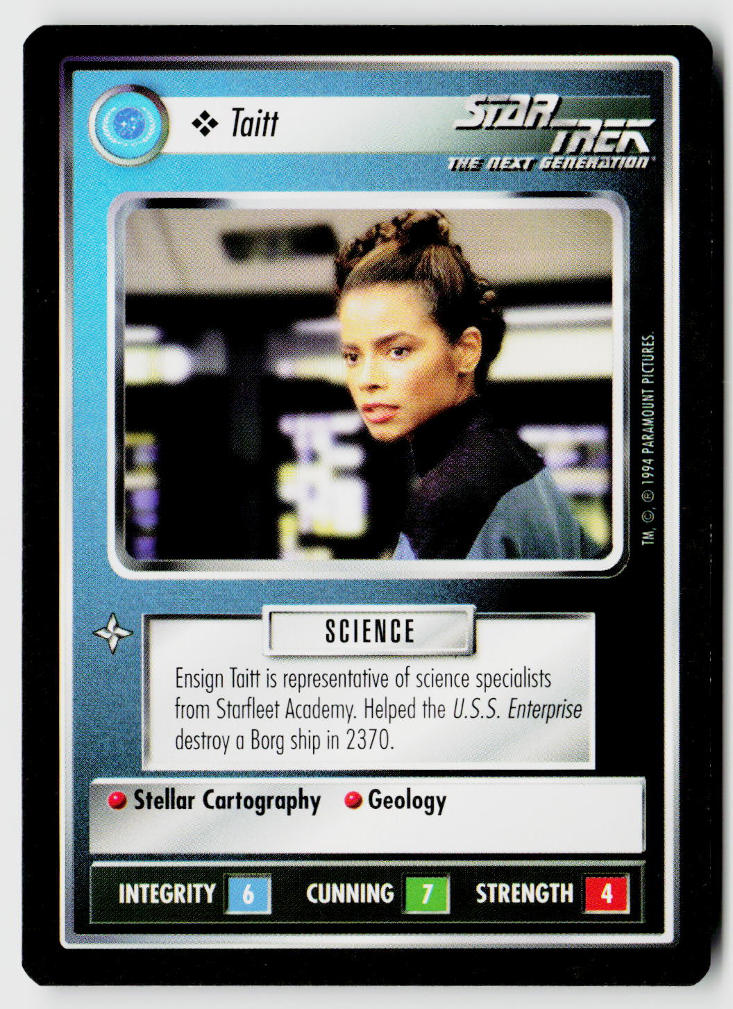Star Trek The Next Generation | 1E Premiere Black Border | Taitt | Common