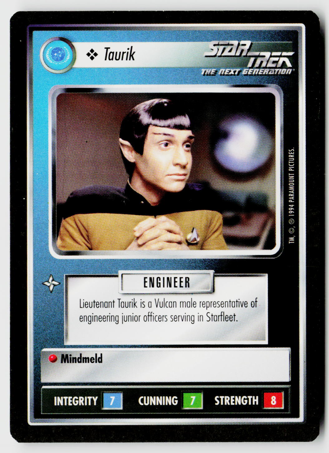 Star Trek The Next Generation | 1E Premiere Black Border | Taurik | Uncommon