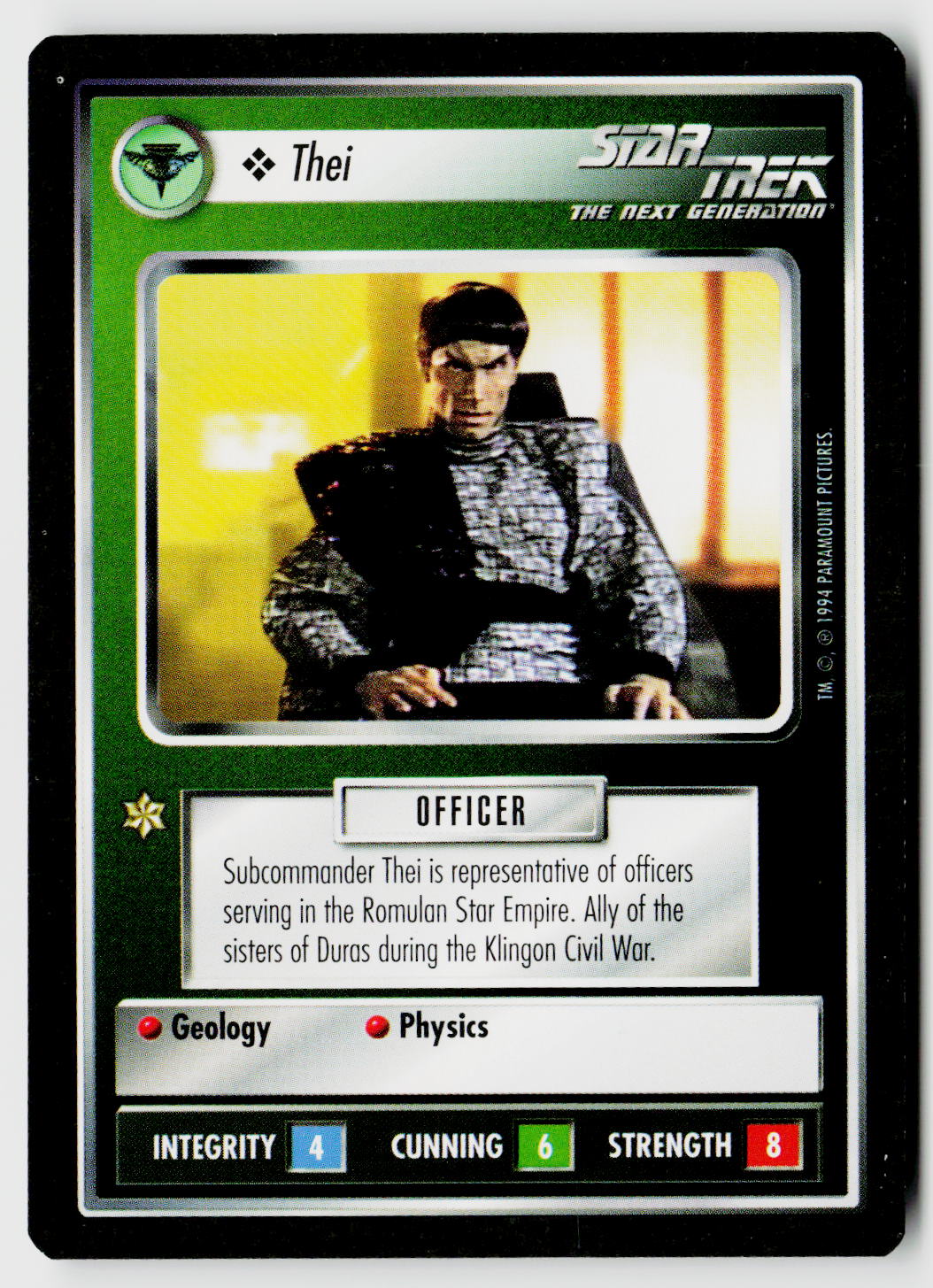 Star Trek The Next Generation | 1E Premiere Black Border | Thei | Rare