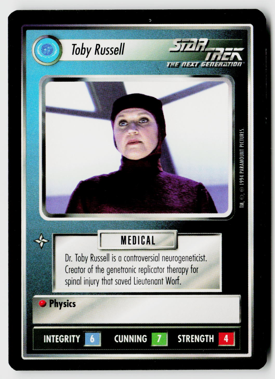 Star Trek The Next Generation | 1E Premiere Black Border | Toby Russell | Uncommon