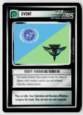 Star Trek The Next Generation | 1E Premiere Black Border | Treaty: Federation/Romulan | Common