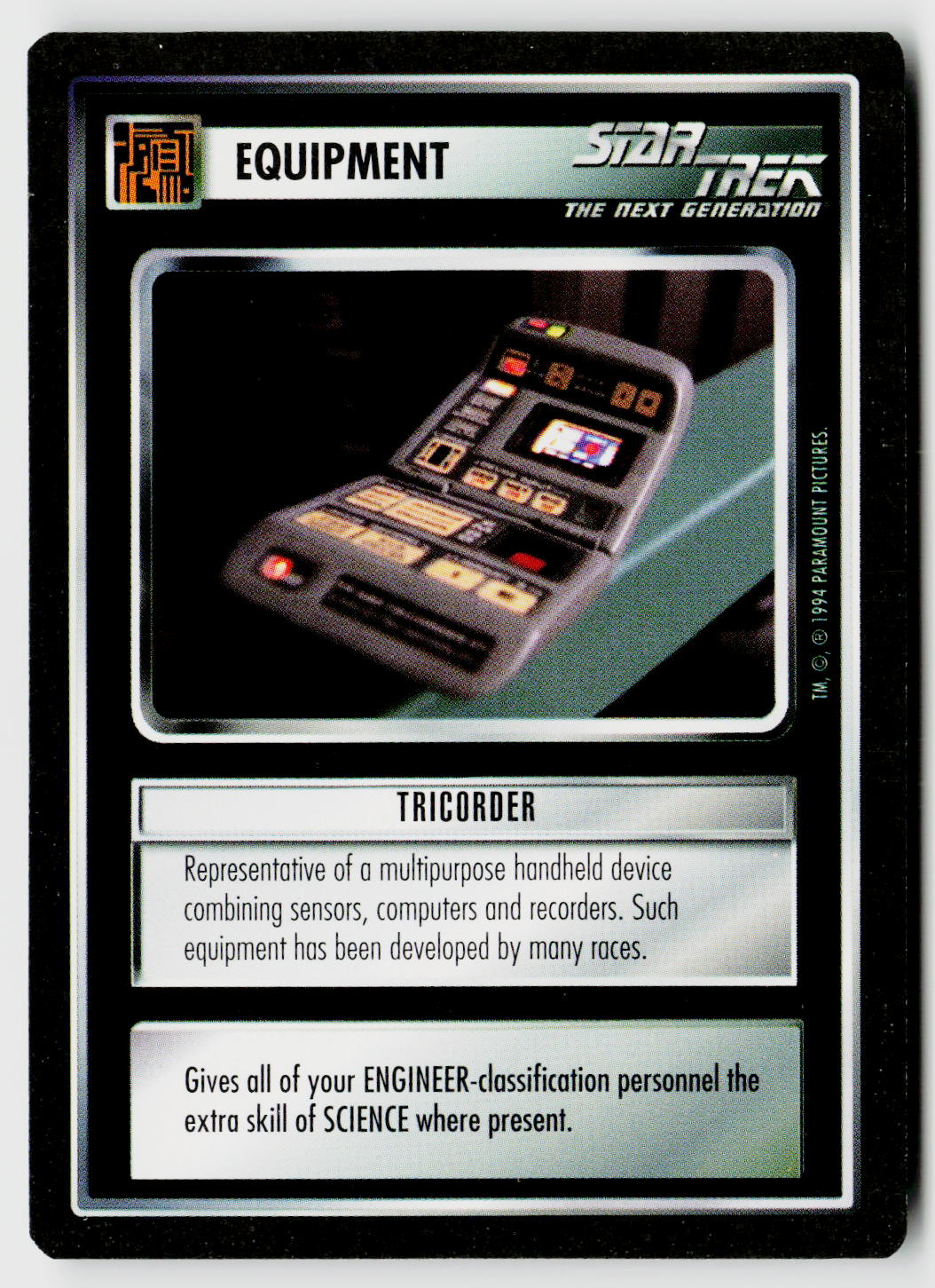 Star Trek The Next Generation | 1E Premiere Black Border | Tricorder | Common