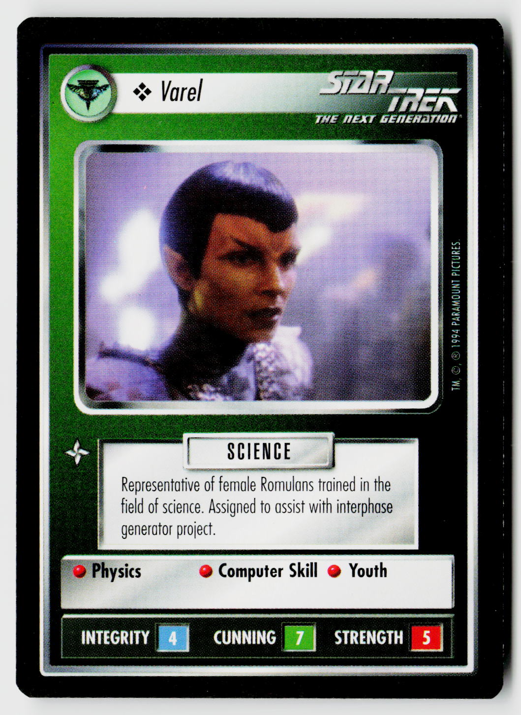 Star Trek The Next Generation | 1E Premiere Black Border | Varel | Common
