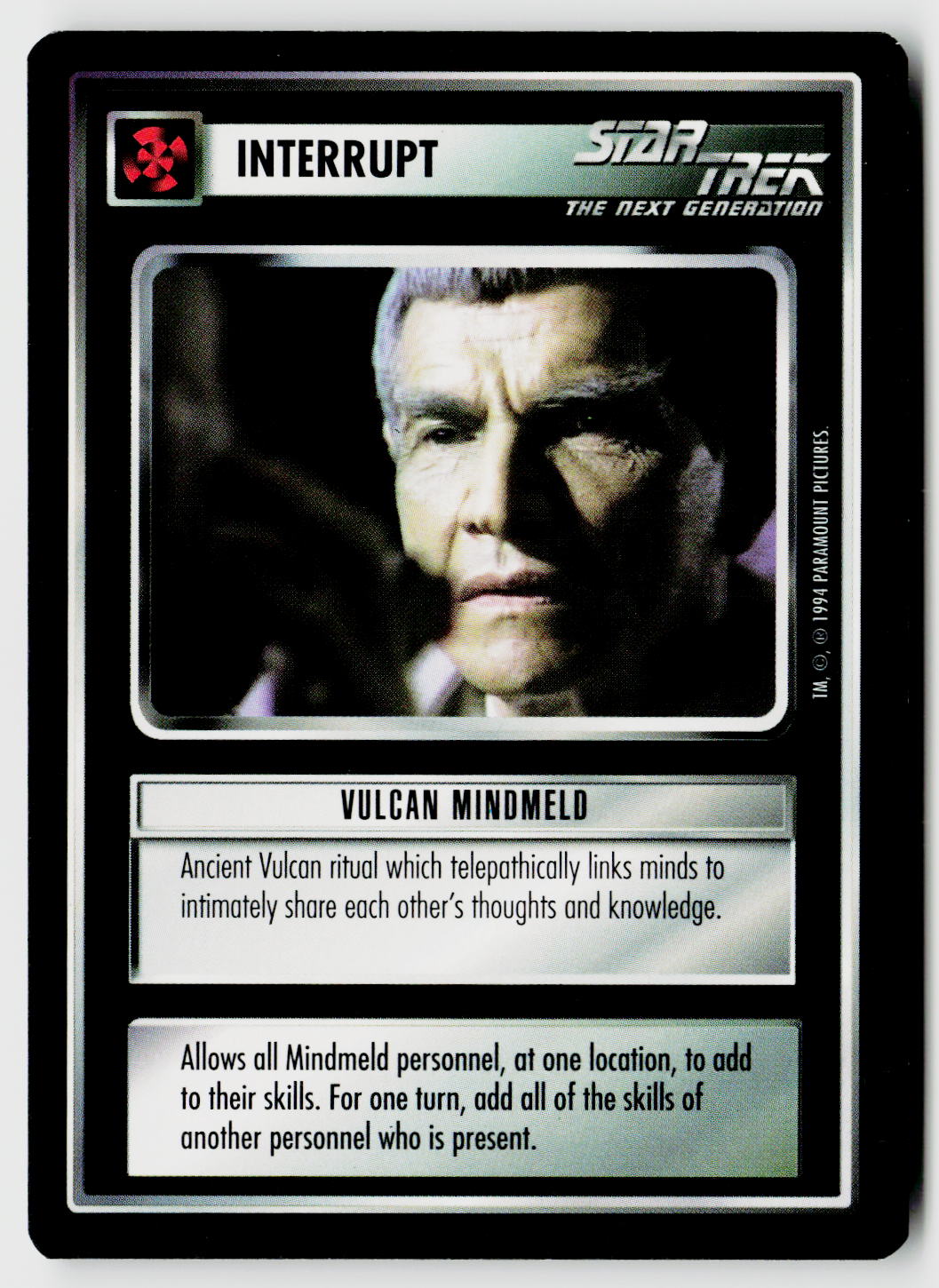Star Trek The Next Generation | 1E Premiere Black Border | Vulcan Mindmeld | Uncommon