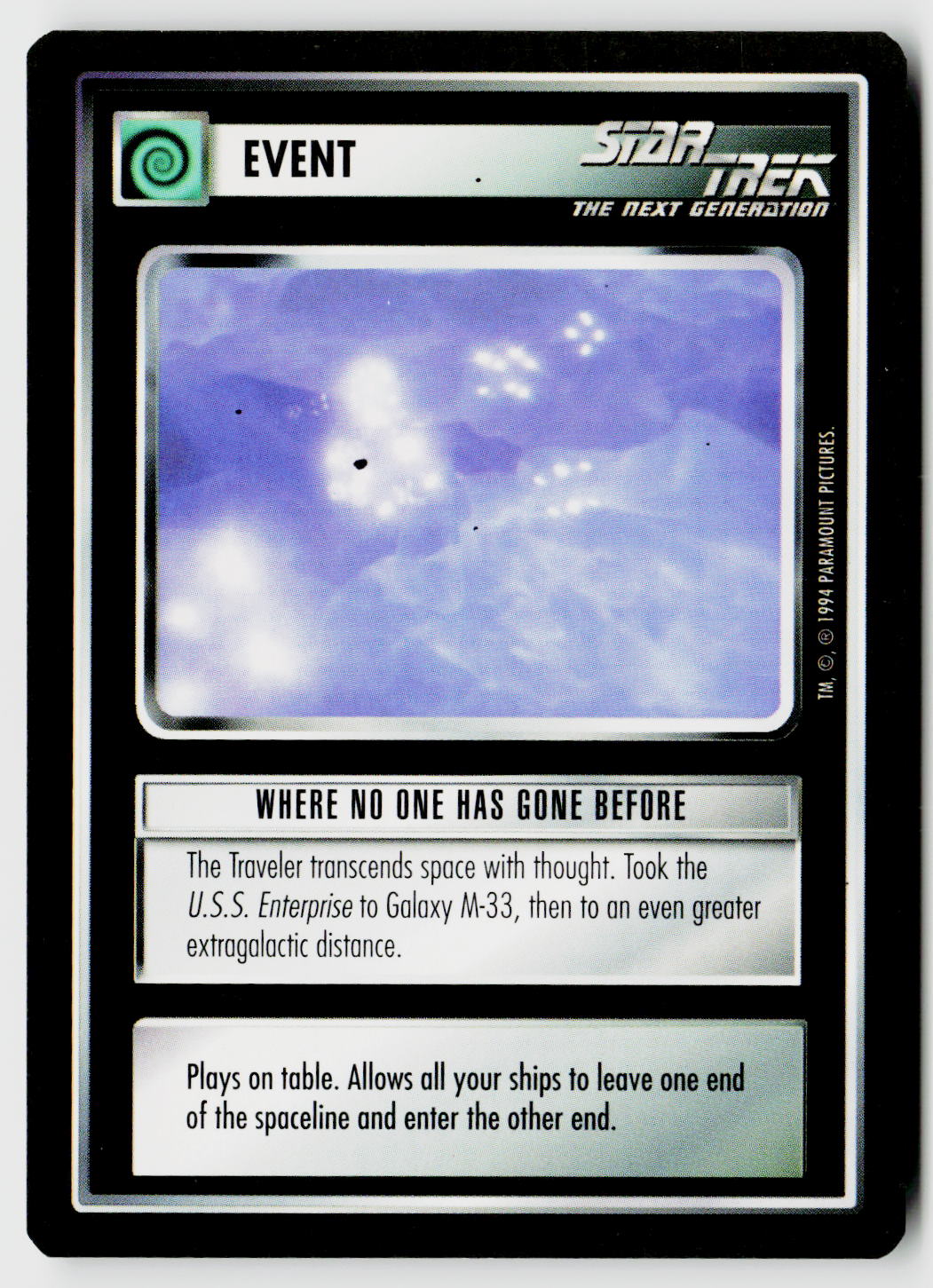 Star Trek The Next Generation | 1E Premiere Black Border | Where No One Has Gone Before | Common