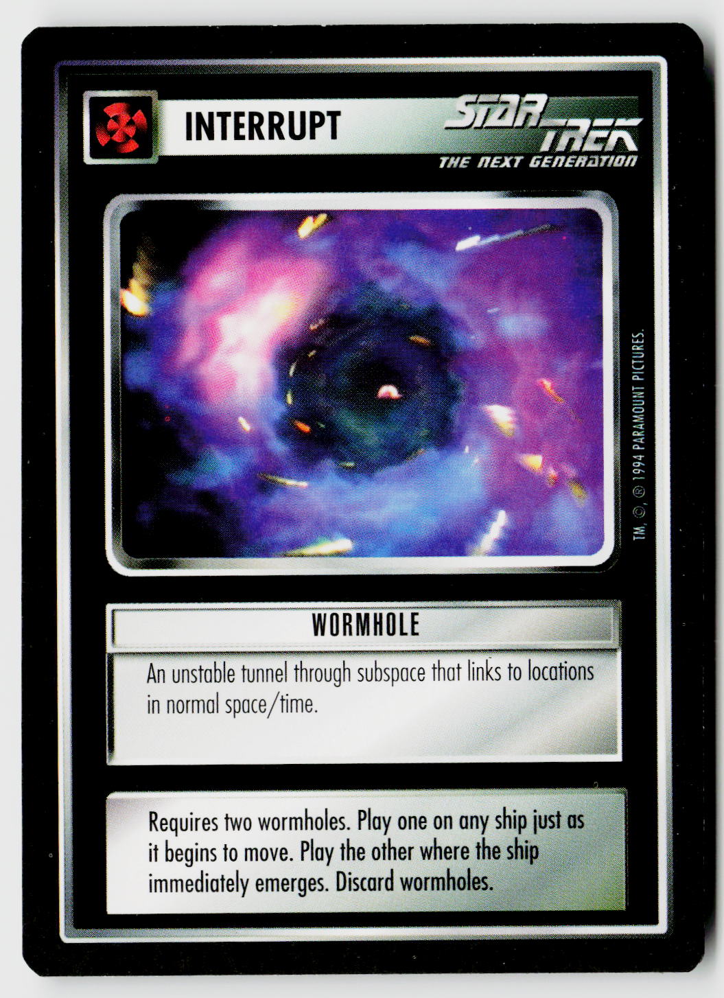 Star Trek The Next Generation | 1E Premiere Black Border | Wormhole | Common