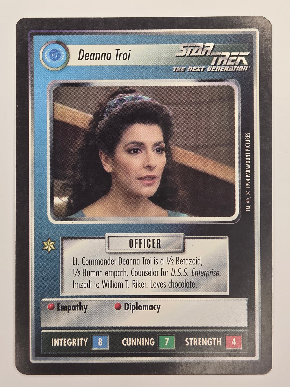 Star Trek The Next Generation | 1E Premiere Black Border | Deanna Troi | Rare