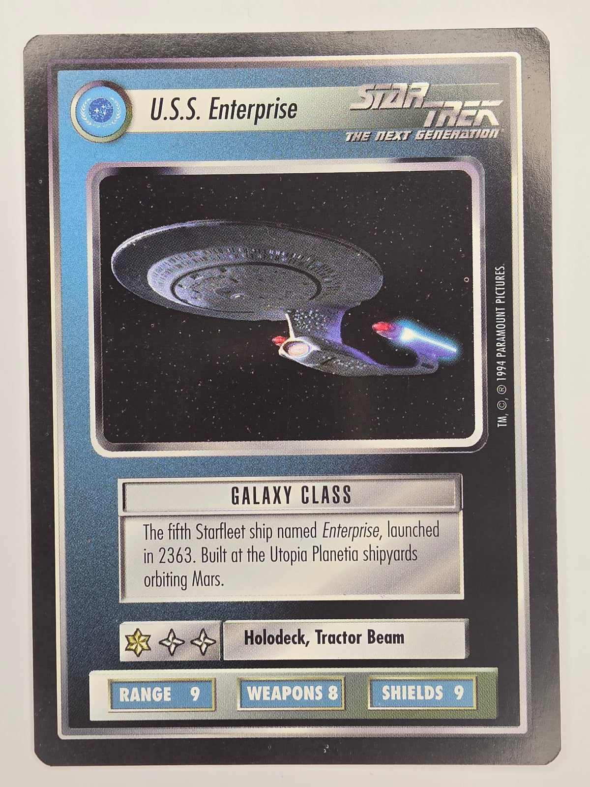 Star Trek The Next Generation | 1E Premiere Black Border | U.S.S. Enterprise | Rare