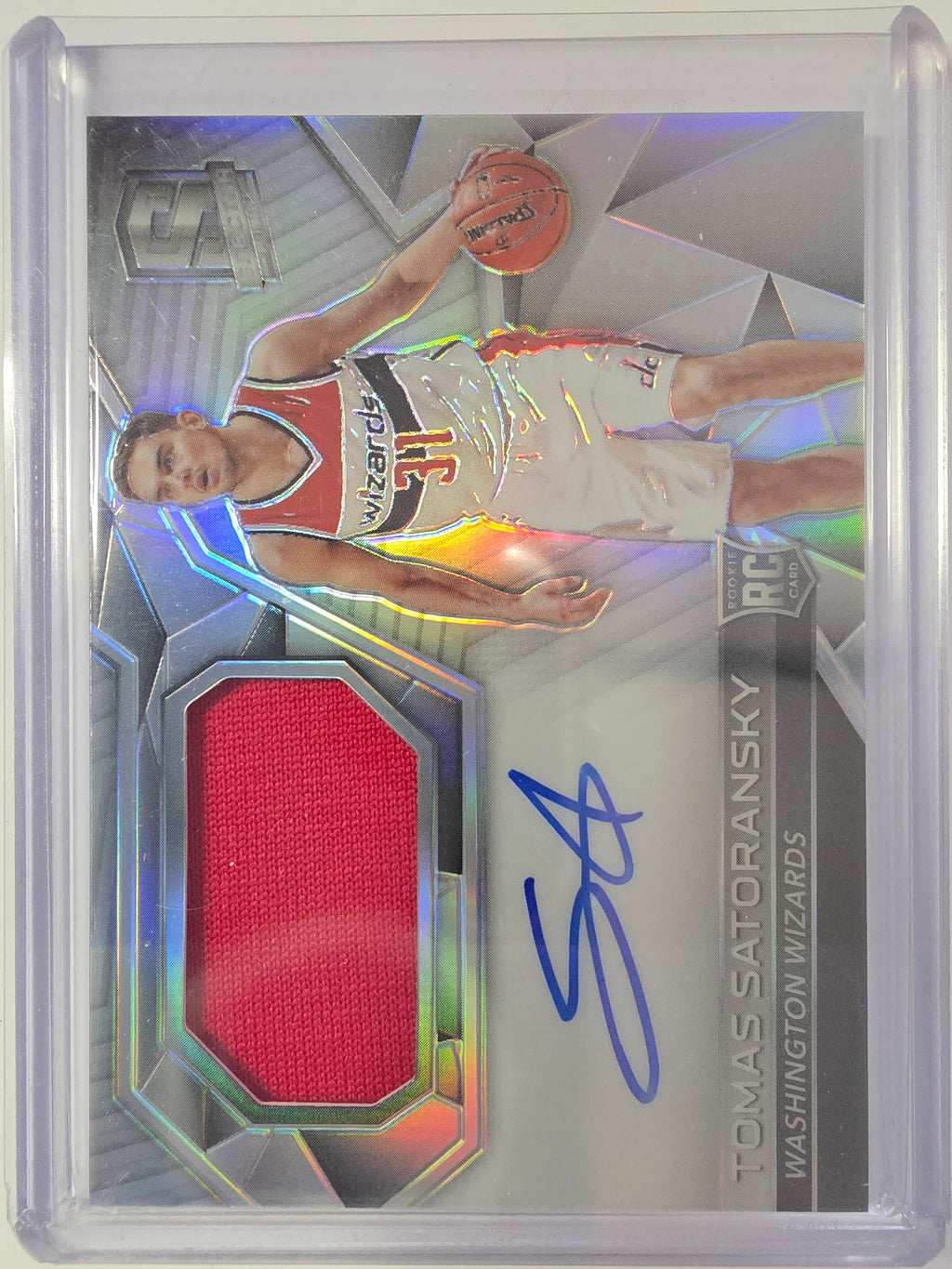 2016-17 Panini Spectra | RPA Silver Prizm | #142 | 075/300 | Tomas Satoransky | Wizards | RC Auto Mem