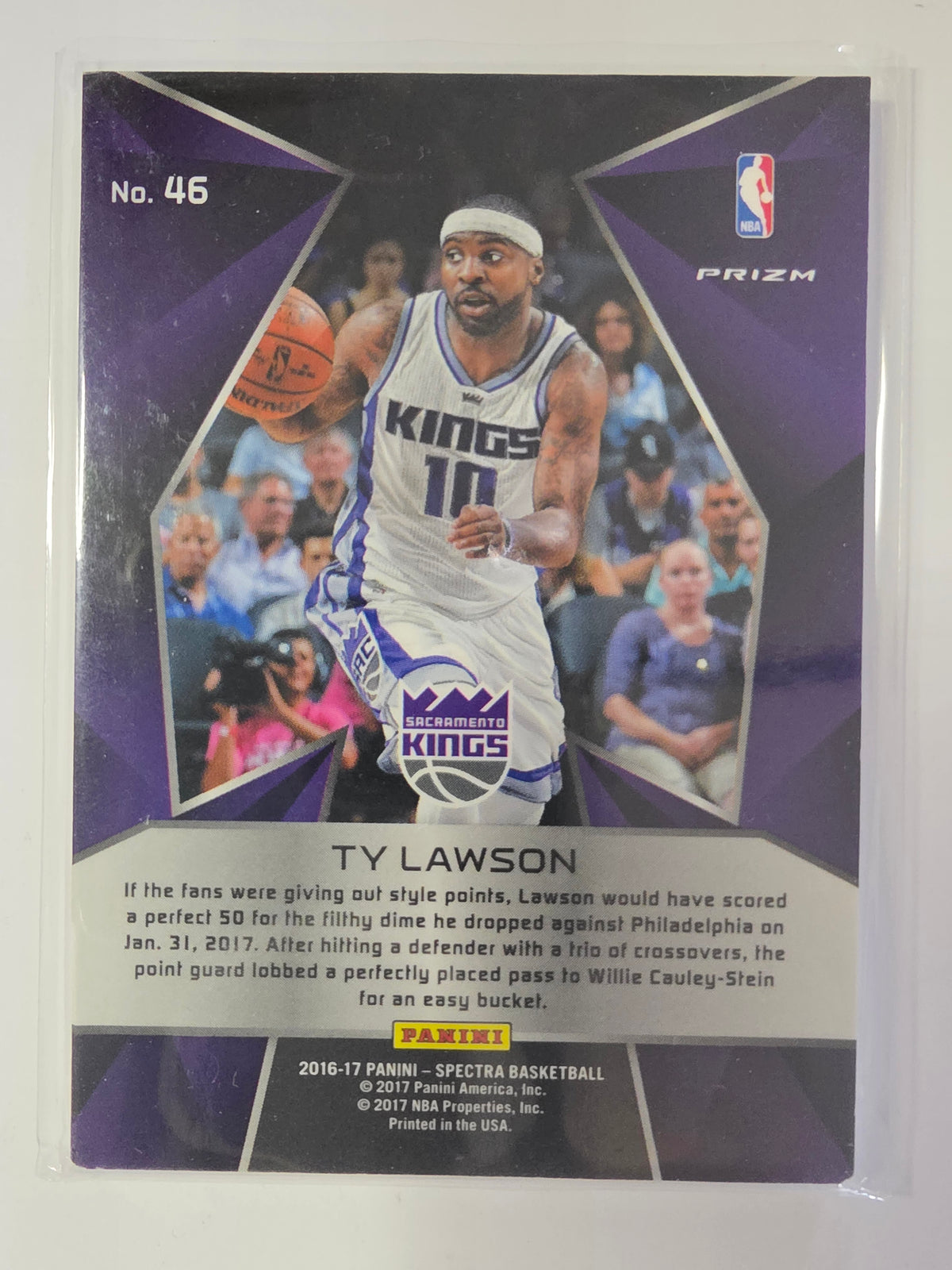2016-17 Panini Spectra | Silver Prizm | #46 | Ty Lawson | Sacramento Kings