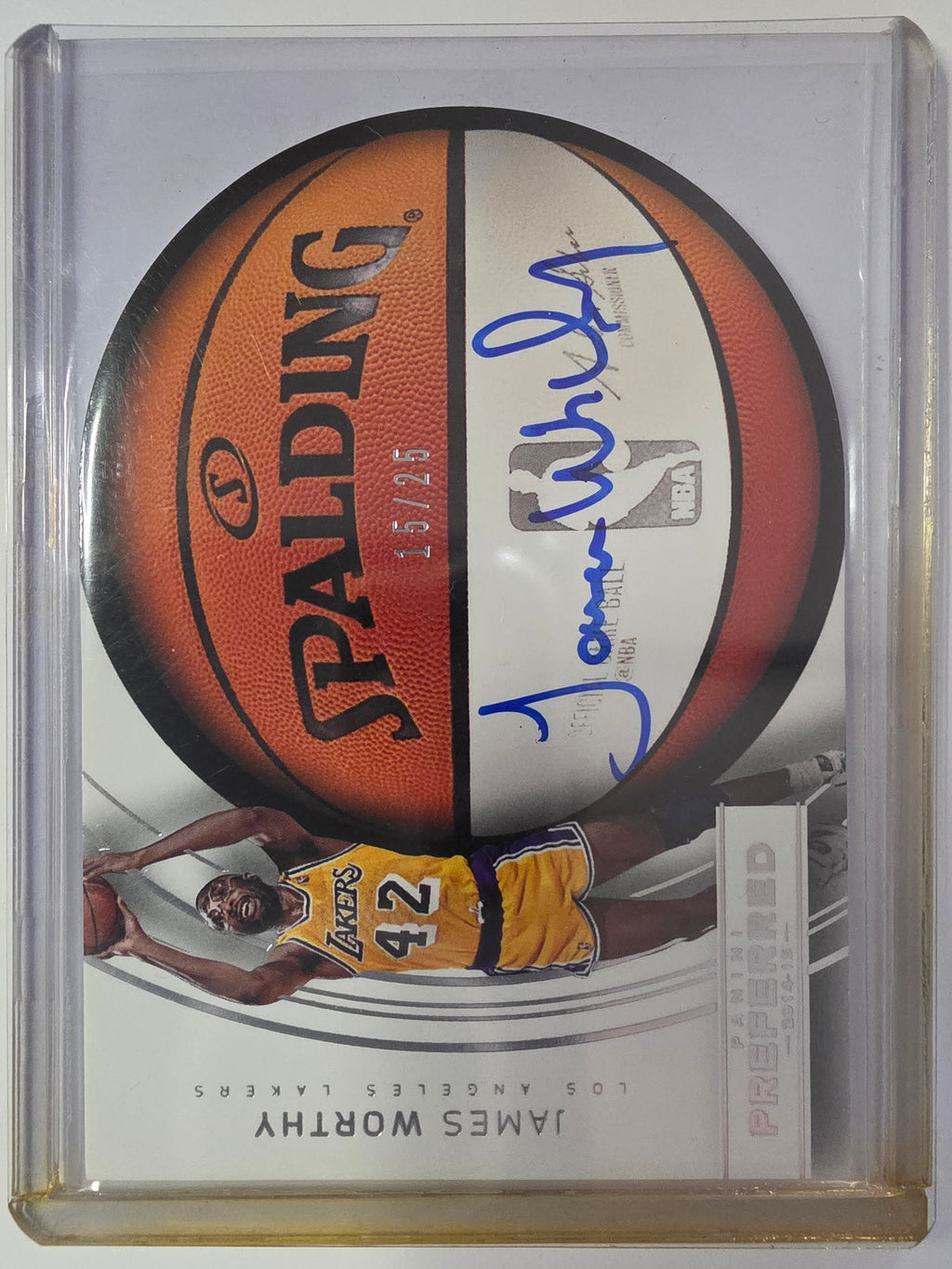 2014-15 Panini Preferred | Panini Signatures Auto | #93 | 15/25 | James Worthy | Lakers | Auto