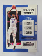 2021-22 Panini Contenders | Season Ticket | #67 | Joel Embiid | Philadelphia 76ers