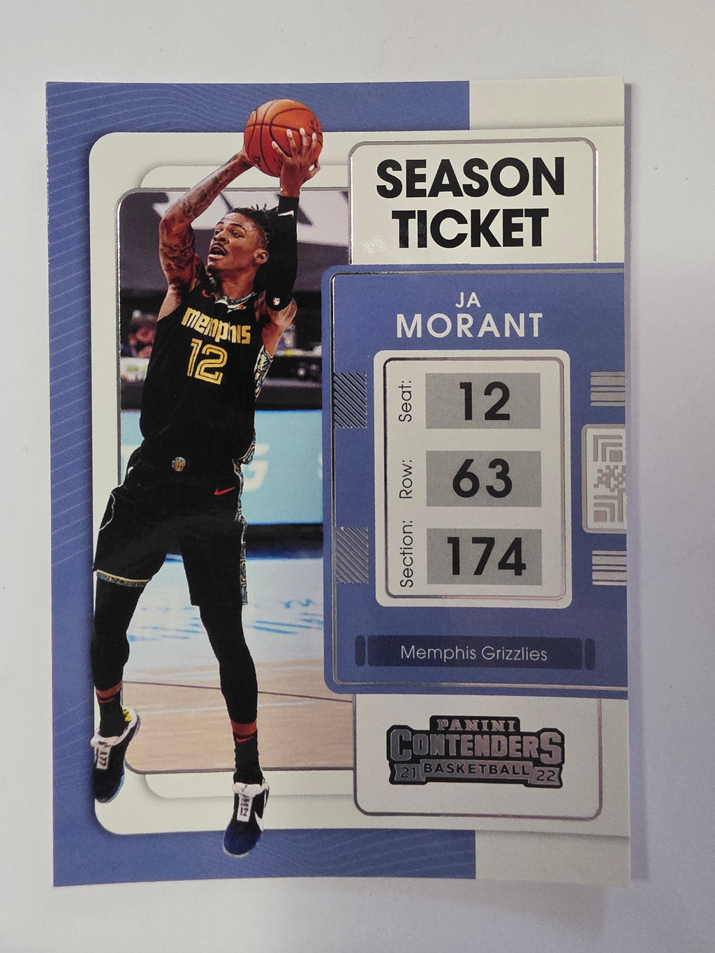 2021-22 Panini Contenders | Season Ticket | #3 | Ja Morant | Memphis Grizzlies