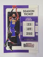 2021-22 Panini Contenders | Season Ticket | #62 | LeBron James | Los Angeles Lakers