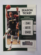 2021-22 Panini Contenders | Season Ticket | #73 | Giannis Antetokounmpo | Milwaukee Bucks