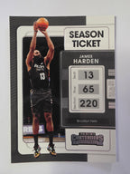 2021-22 Panini Contenders | Season Ticket | #64 | James Harden | Brooklyn Nets