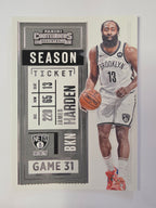 2020-21 Panini Contenders | Season Ticket Game 31 | #94 | James Harden | Brooklyn Nets