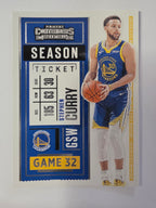 2020-21 Panini Contenders | Season Ticket Game 32 | #20 | Stephen Curry | Golden State Warriors