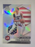 2020-21 Panini Mosaic | Silver Mosaic Parallel - National Pride | #258 | Tyrese Haliburton | Sacramento Kings