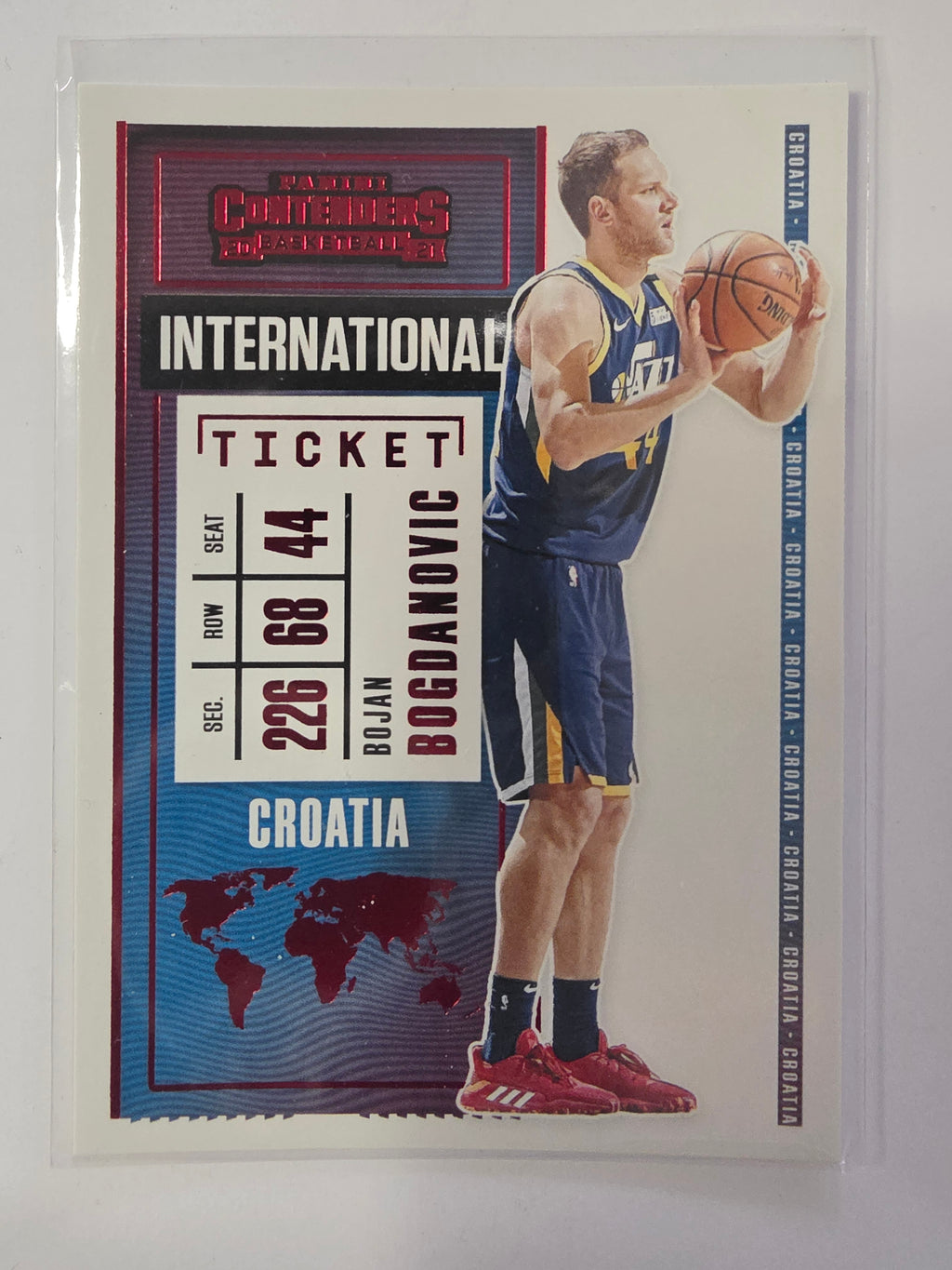 2020-21 Panini Contenders | International Ticket | #16 | Bojan Bogdanovic | Utah Jazz