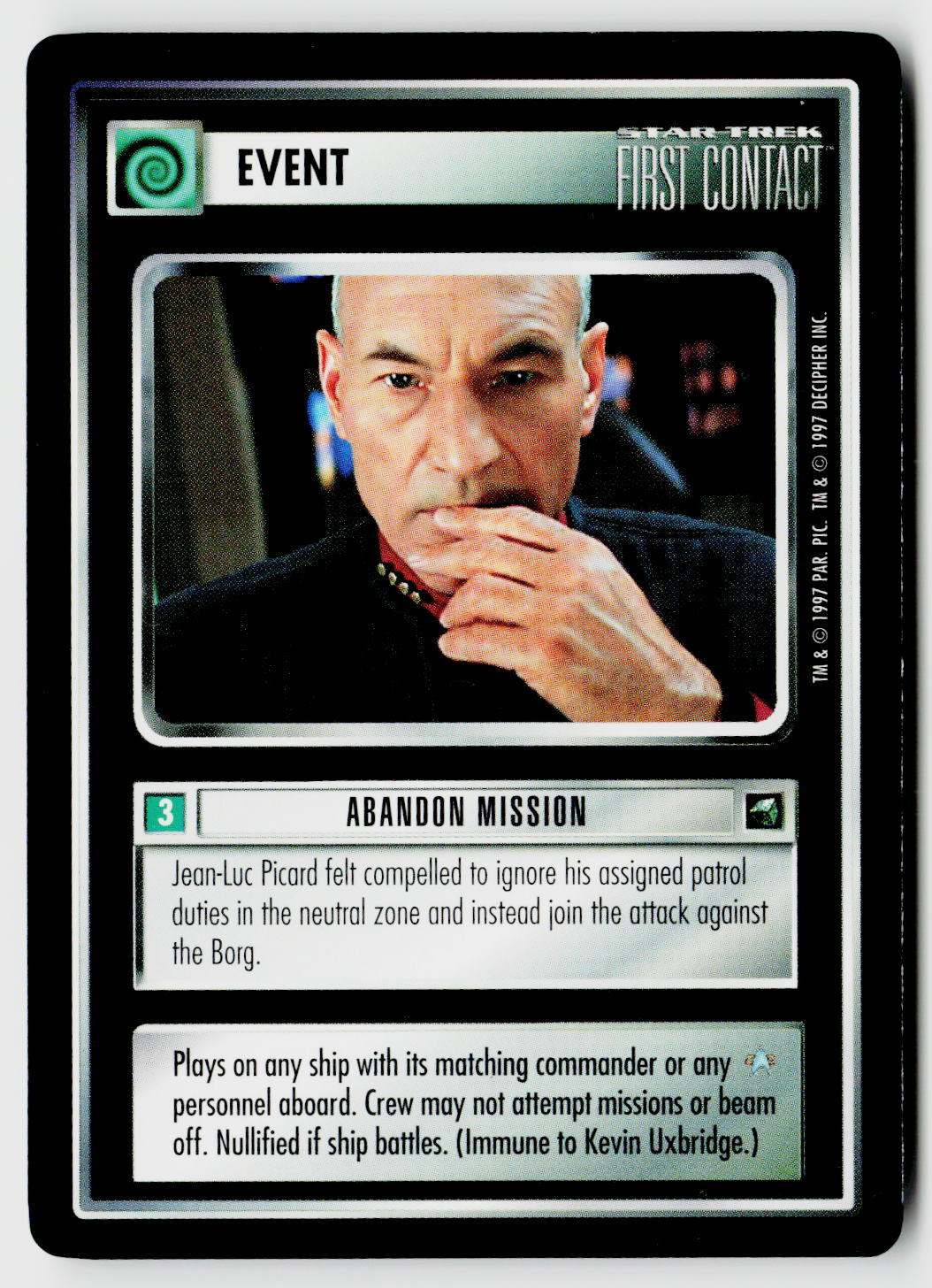 Star Trek The Next Generation CCG | First Contact | Abandon Mission | Rare