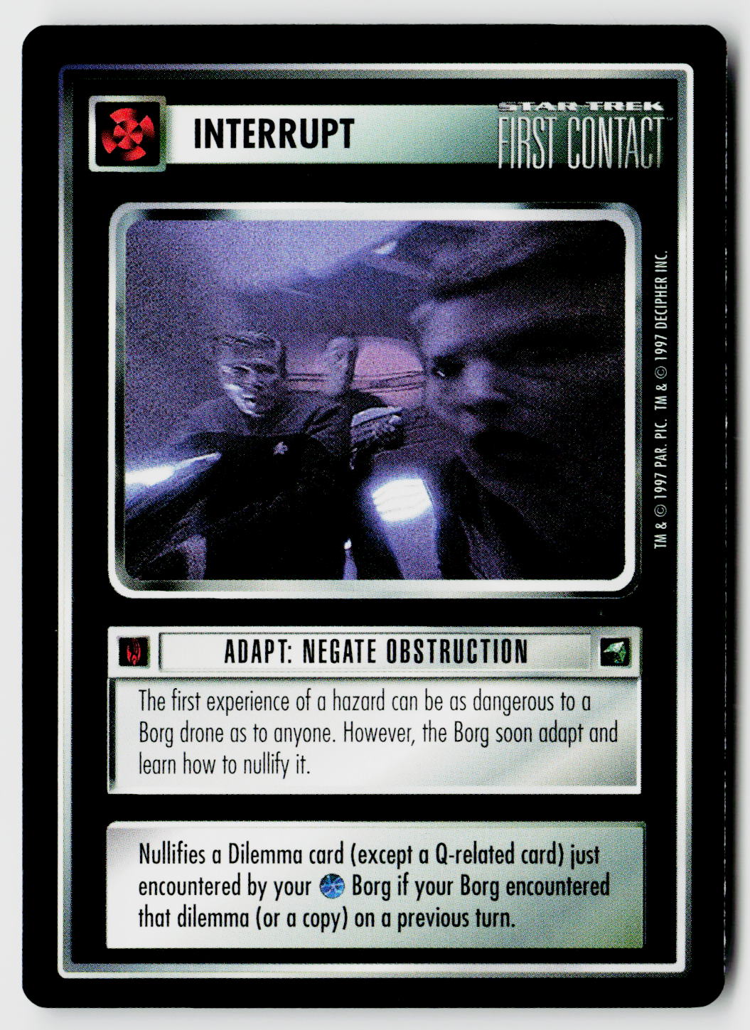 Star Trek The Next Generation CCG | First Contact | Adapt: Negate Obstruction | Common