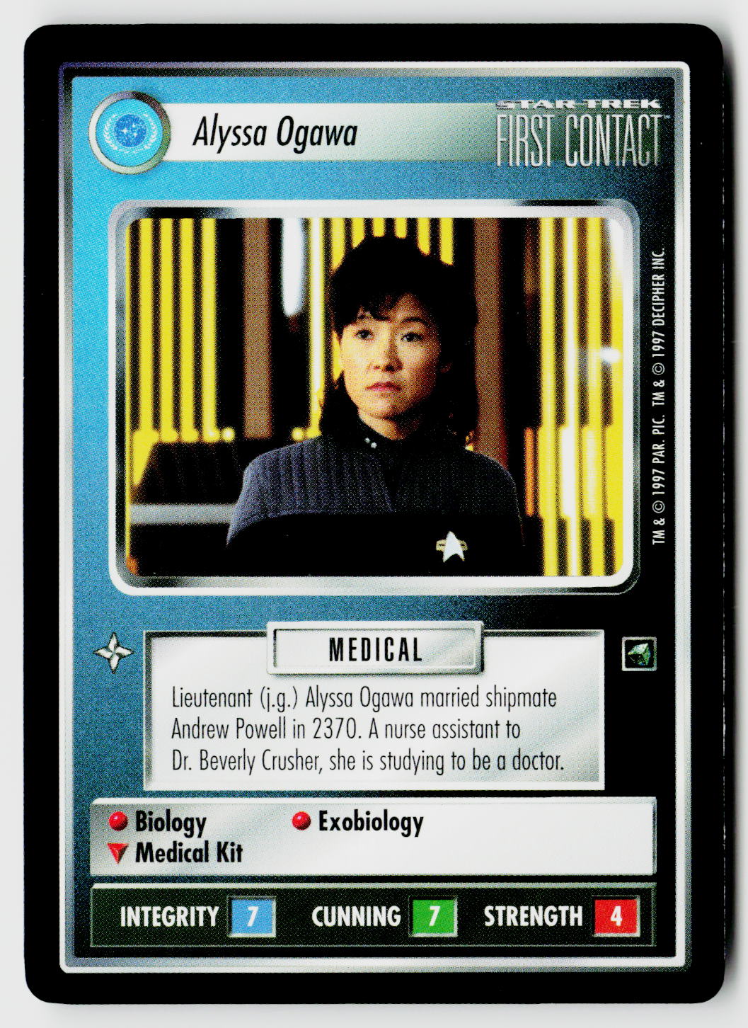 Star Trek The Next Generation CCG | First Contact | Alyssa Ogawa | Rare