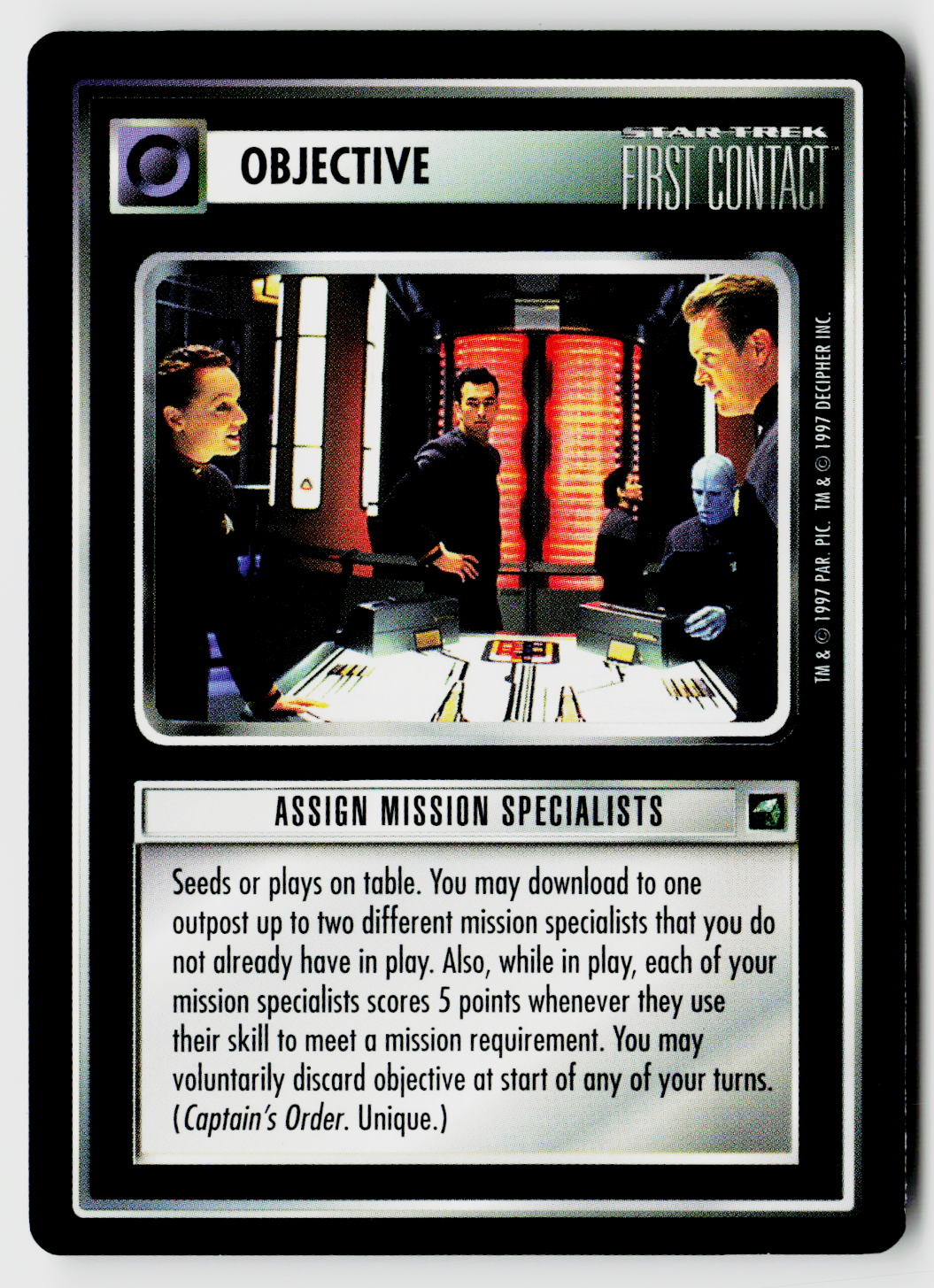 Star Trek The Next Generation CCG | First Contact | Assign Mission Specialists | Common