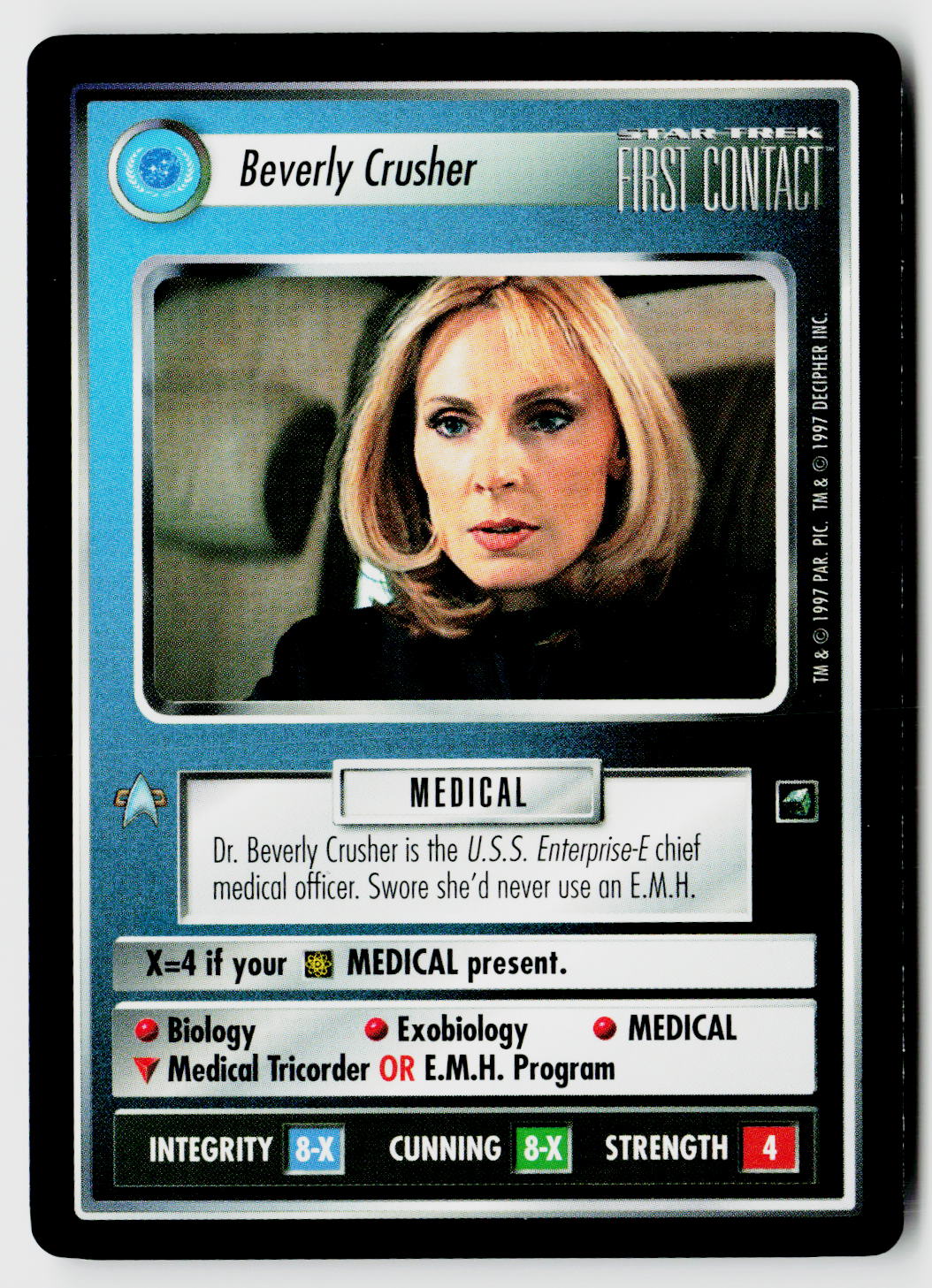Star Trek The Next Generation CCG | First Contact | Beverly Crusher | Rare