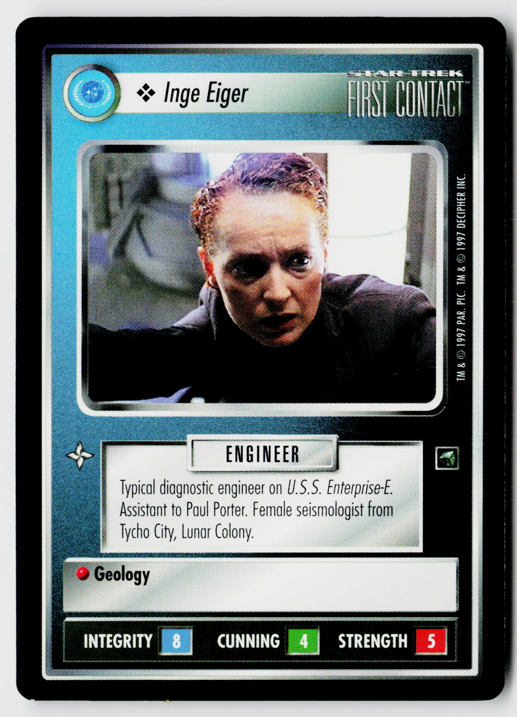 Star Trek The Next Generation CCG | First Contact | Inge Eiger | Common