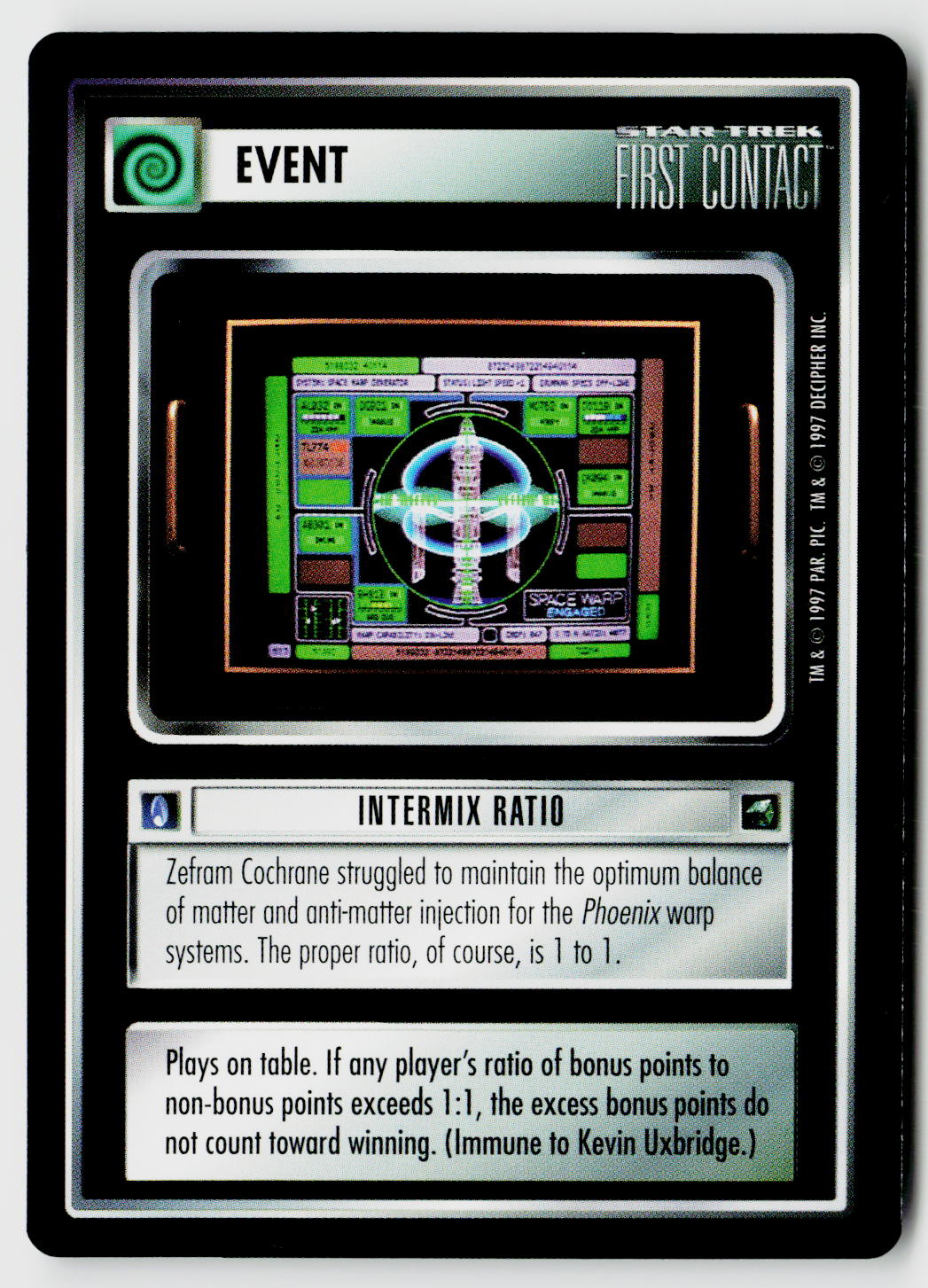 Star Trek The Next Generation CCG | First Contact | Intermix Ratio | Uncommon