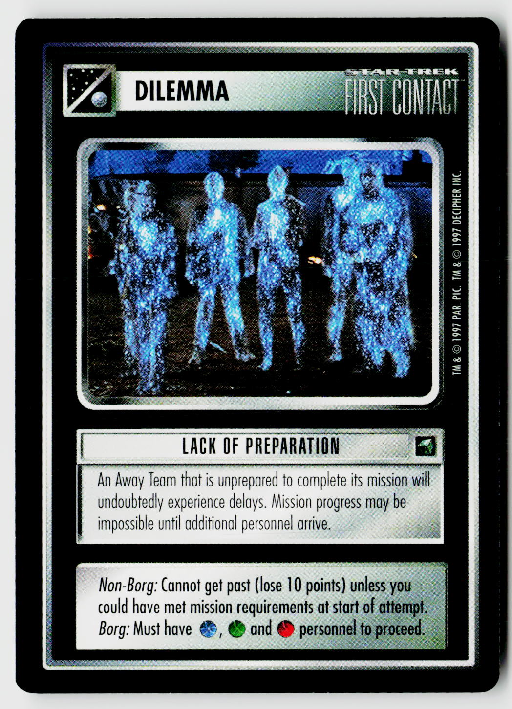 Star Trek The Next Generation CCG | First Contact | Lack of Preparation | Common