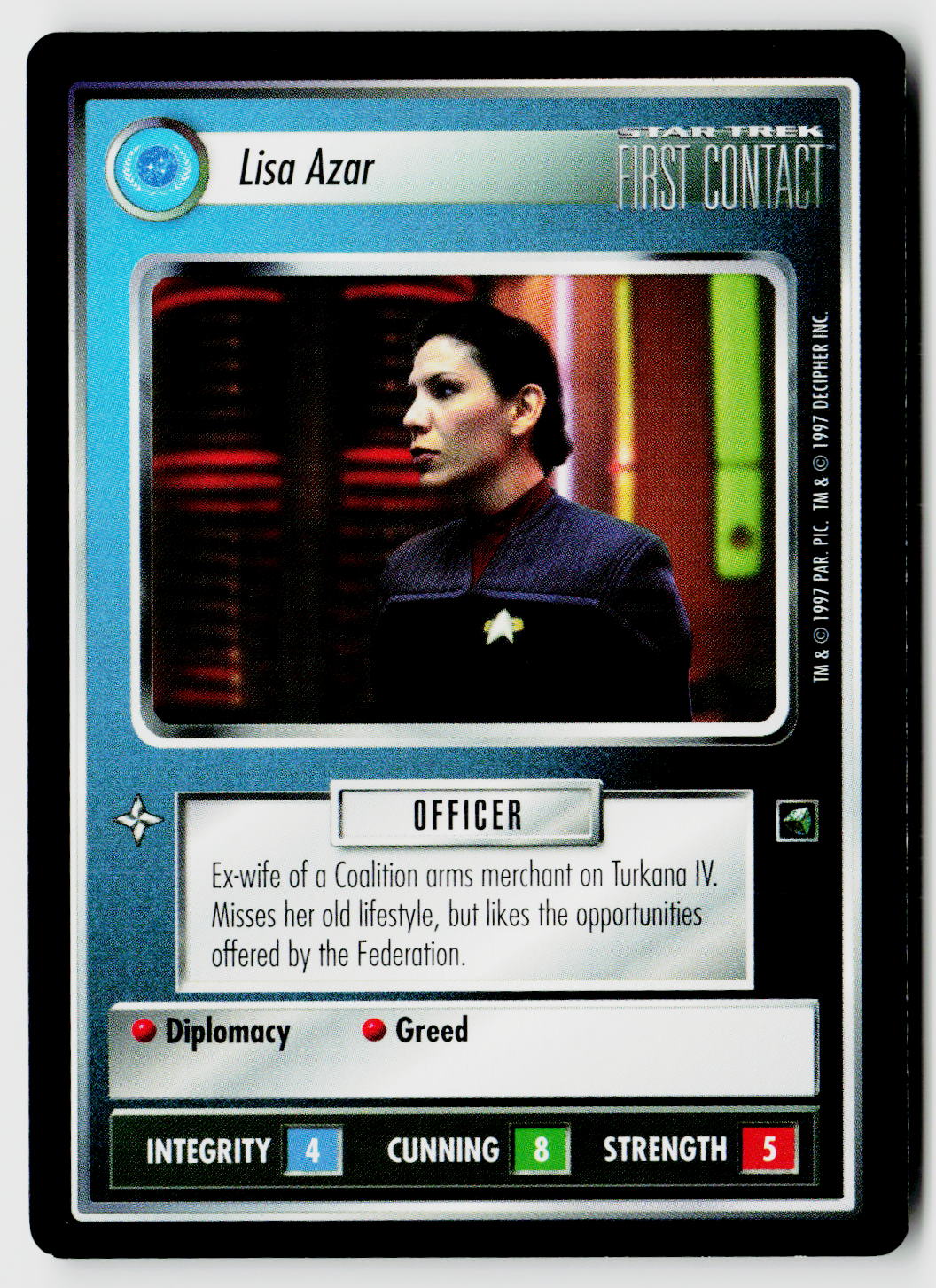 Star Trek The Next Generation CCG | First Contact | Lisa Azar | Uncommon
