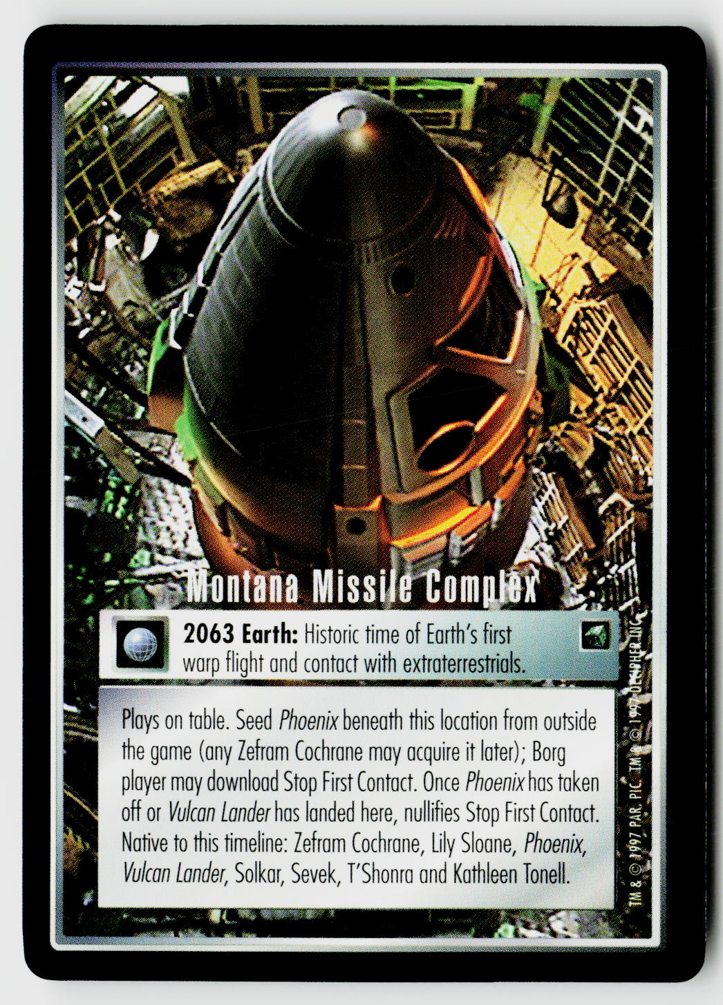 Star Trek The Next Generation CCG | First Contact | Montana Missile Complex | Rare