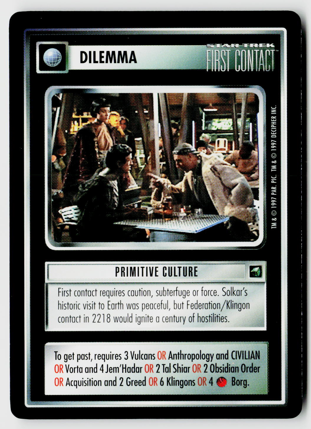 Star Trek The Next Generation CCG | First Contact | Primitive Culture | Rare