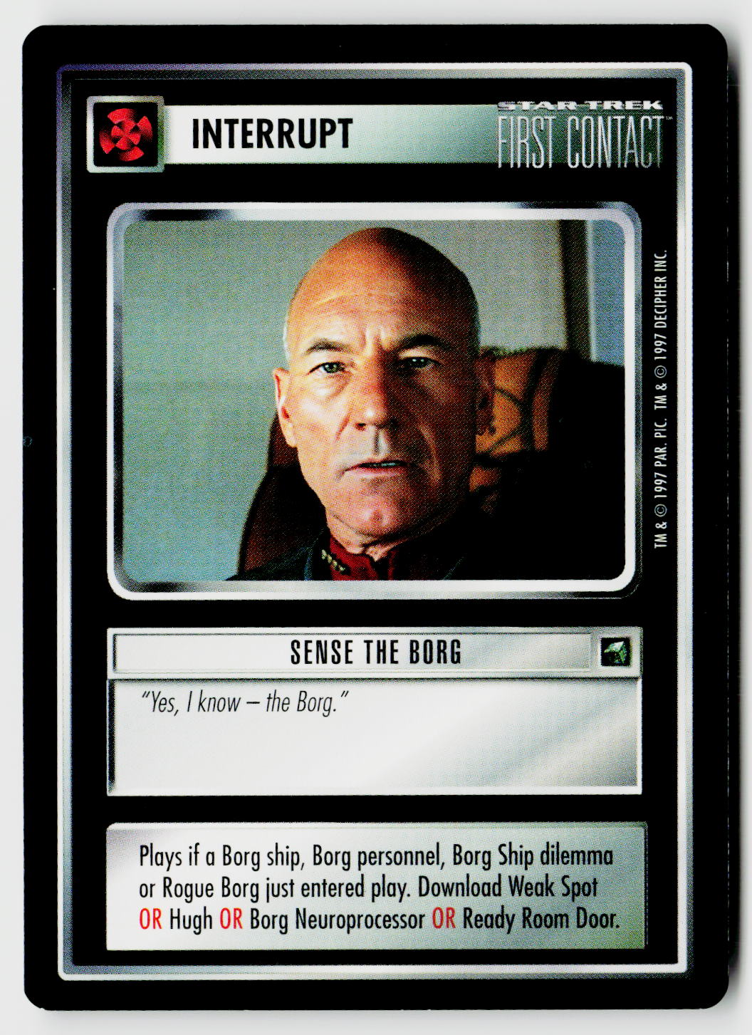 Star Trek The Next Generation CCG | First Contact | Sense the Borg | Uncommon