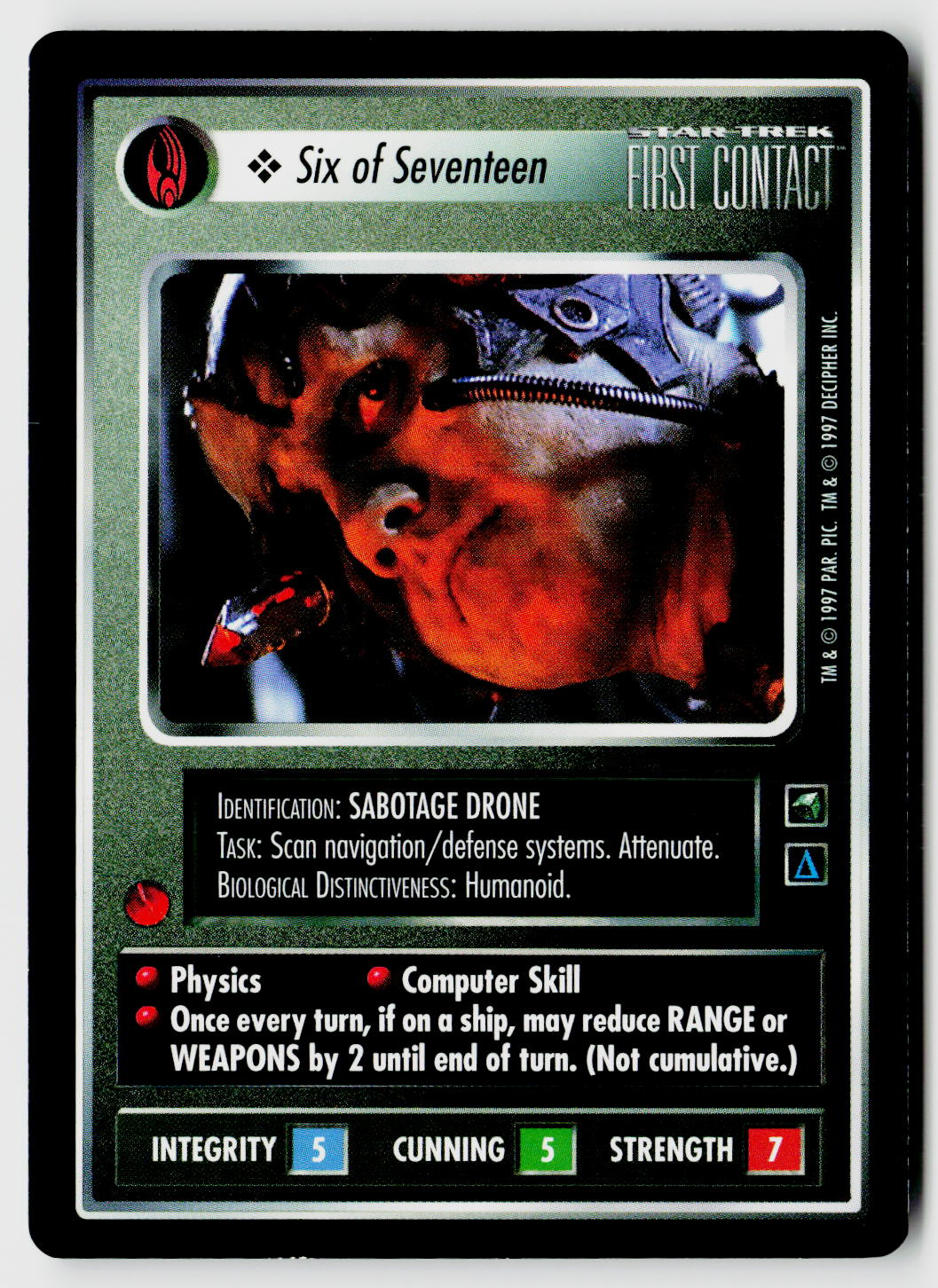 Star Trek The Next Generation CCG | First Contact | Six of Seventeen | Common