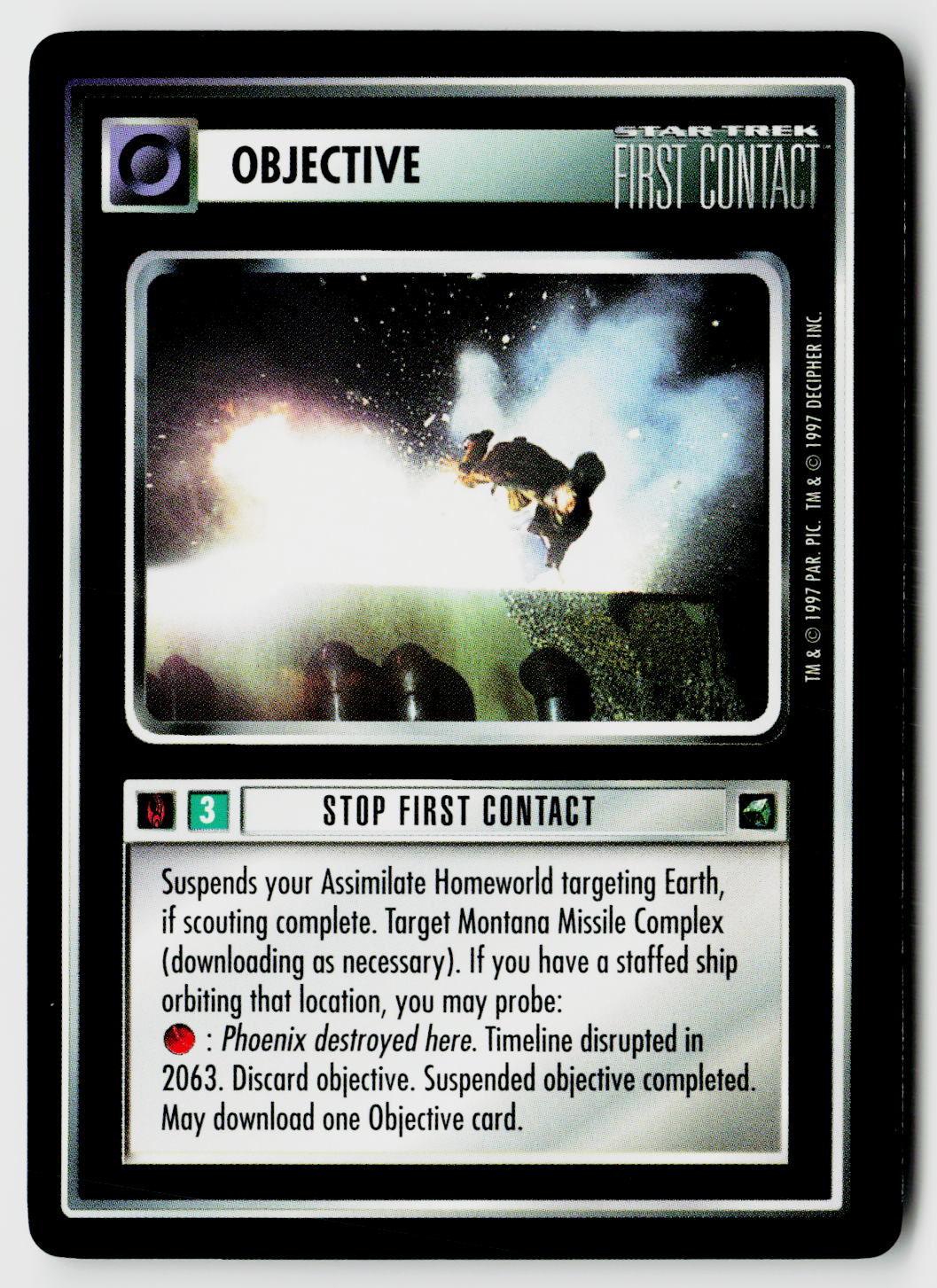 Star Trek The Next Generation CCG | First Contact | Stop First Contact | Rare