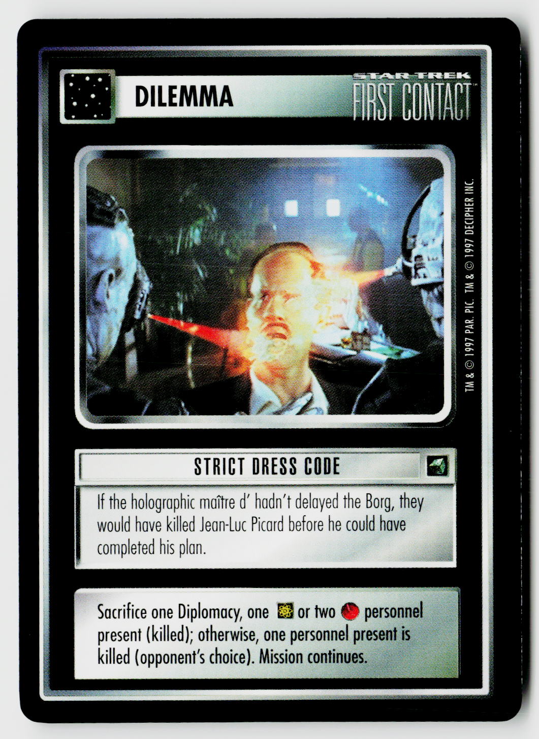 Star Trek The Next Generation CCG | First Contact | Strict Dress Code | Rare