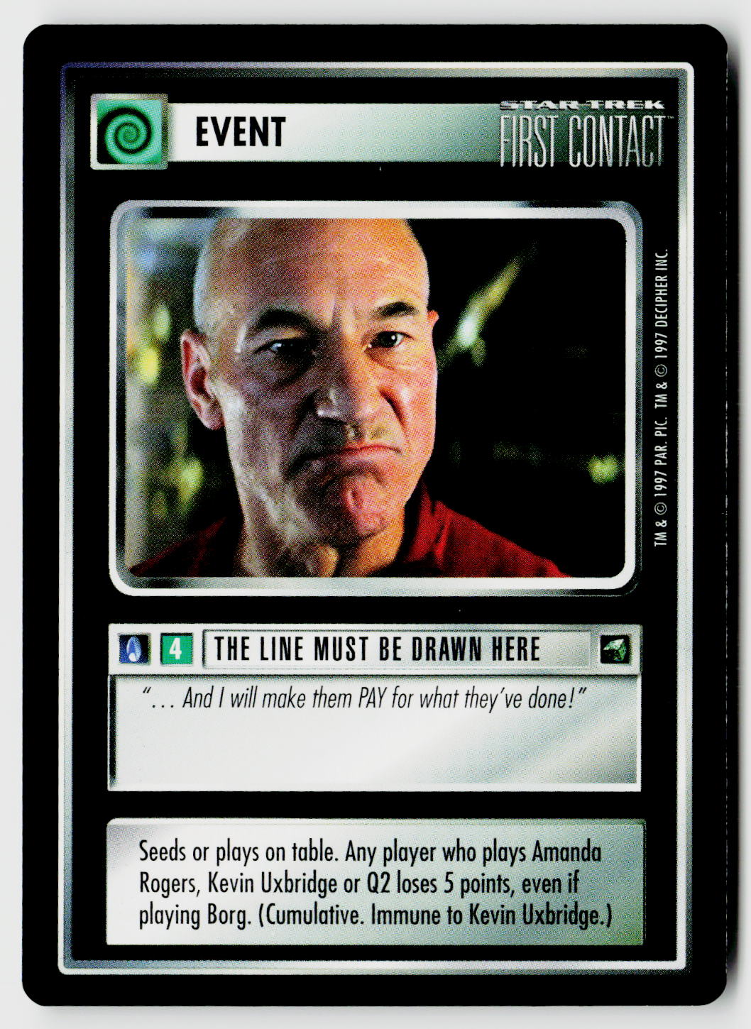 Star Trek The Next Generation CCG | First Contact | The Line Must Be Drawn Here | Common